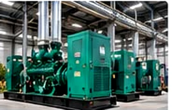 Industrial diesel generator machinery
